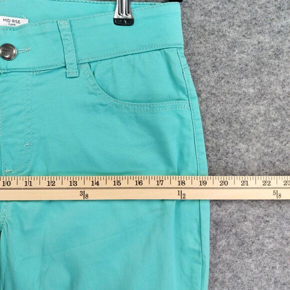 Lee Rider Capri Sz 12M Mid Rise Sea Green Slimming Pull On Casual Cottagecore - Picture 4 of 9